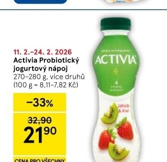 Jogurtový nápoj Activia Danone