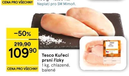 Kuřecí prsní řízky Tesco