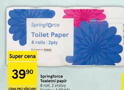 Toaletní papír 2vrstvý Springforce
