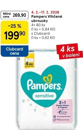Vlhčené ubrousky dětské Pampers