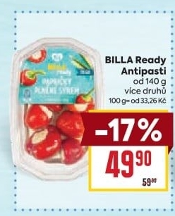 Antipasty Billa Ready