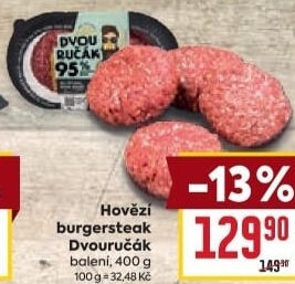 Hovězí burger dvouručák Láďa Grileman Kostelecké uzeniny
