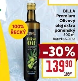 Olivový olej extra panenský Premium Billa