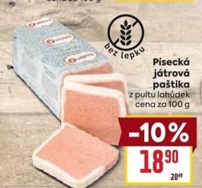 Paštika játrová písecká Maso uzeniny Písek