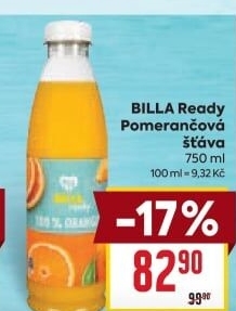 Šťávy Fresh 100 % Ready Billa