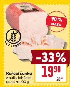Šunka kuřecí 90% Vodňanské kuře