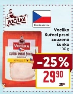 Šunka kuřecí prsní zauzená nejvyšší jakosti Vocílka