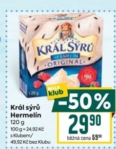 Sýr Hermelín Král sýrů