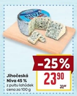 Sýr Niva Jihočeská 45% Madeta