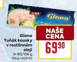 Tuňák kousky v oleji Giana