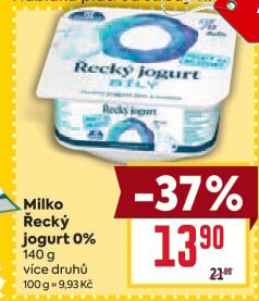 Bílý jogurt řecký 0% Milko