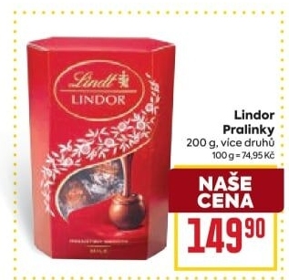 Bonboniéra Pralinky Lindor Lindt