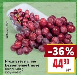 Hrozny tmavé bezsemenné