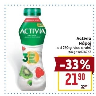 Jogurtový nápoj Activia Danone