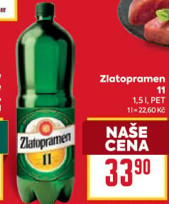 Pivo světlý ležák 11° Zlatopramen