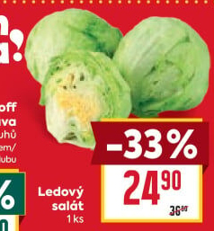 Salát ledový Billa Bonvia