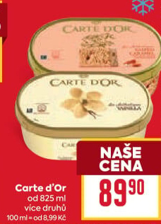 Zmrzlina ve vaničce Carte D'