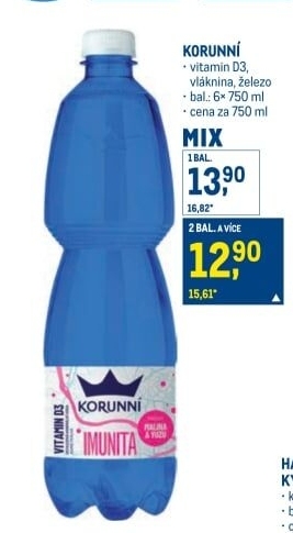Ochucená minerální voda Vitamínová Korunní