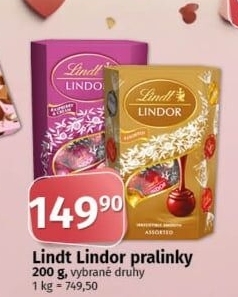 Bonboniéra Pralinky Lindor Lindt