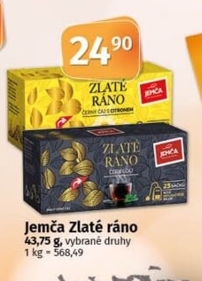 Černý čaj Zlaté ráno Jemča