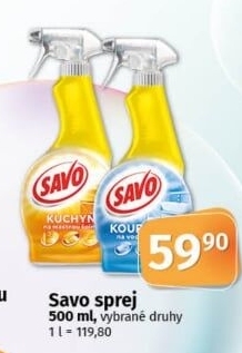 Čističe ve spreji Savo