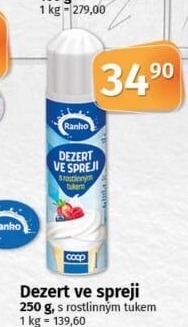 Dezert ve spreji Ranko