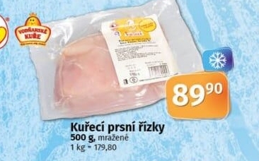 Kuřecí prsní řízky mražené DZ Klatovy