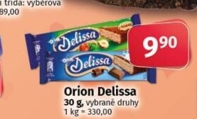 Oplatky celomáčené Delissa Orion
