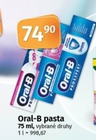 Pasty na zuby Oral-B