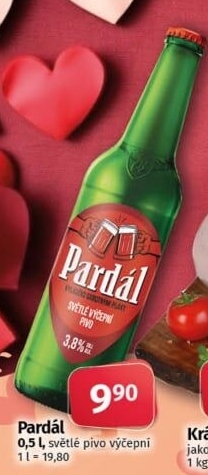 Pivo světlé výčepní 10° Pardál