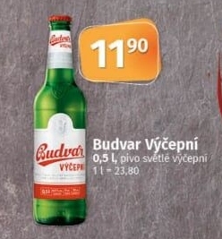 Pivo světlé výčepní Budweiser Budvar