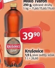 Pivo světlý ležák Krušovice