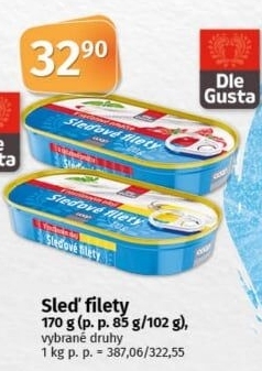 Sleď filety Dle Gusta