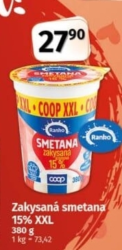 Smetana zakysaná Ranko 15%