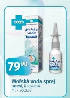 Sprej nosní mořská voda Coop