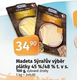 Sýr Sýrařův výběr Madeta