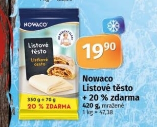 Těsto listové mražené Dobroty babičky Kláry