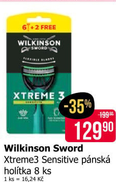 Holítka jednorázová pánská Sensitive Xtreme 3 Wilkinson