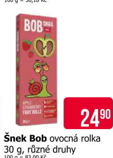 Ovocné pásky Šnek BOB LLC Eco Snack