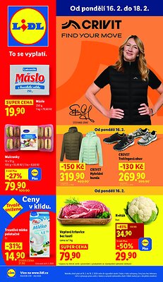 akční leták Lidl 16.2.2026-18.2.2026
