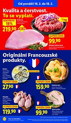 akční leták Lidl 16.2.2026-18.2.2026