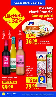 akční leták Lidl 16.2.2026-18.2.2026