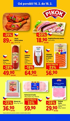 akční leták Lidl 16.2.2026-18.2.2026