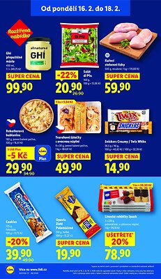 akční leták Lidl 16.2.2026-18.2.2026
