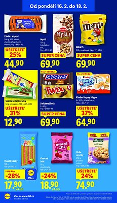 akční leták Lidl 16.2.2026-18.2.2026