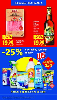 akční leták Lidl 16.2.2026-18.2.2026