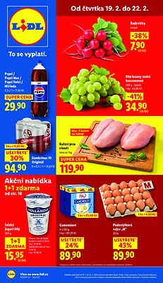 akční leták Lidl 19.2.2026-22.2.2026