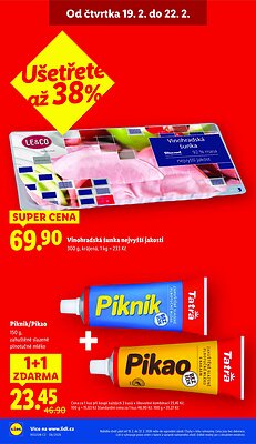akční leták Lidl 19.2.2026-22.2.2026