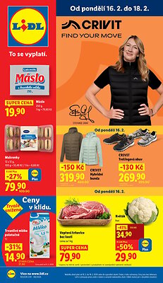 akční leták Lidl 16.2.2026-18.2.2026