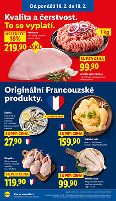 akční leták Lidl 16.2.2026-18.2.2026